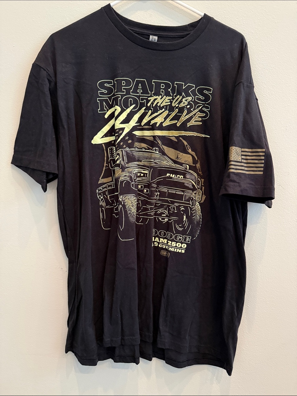 Next Level Apparel Black Sparks 24 Valve Truck Graphic Tee